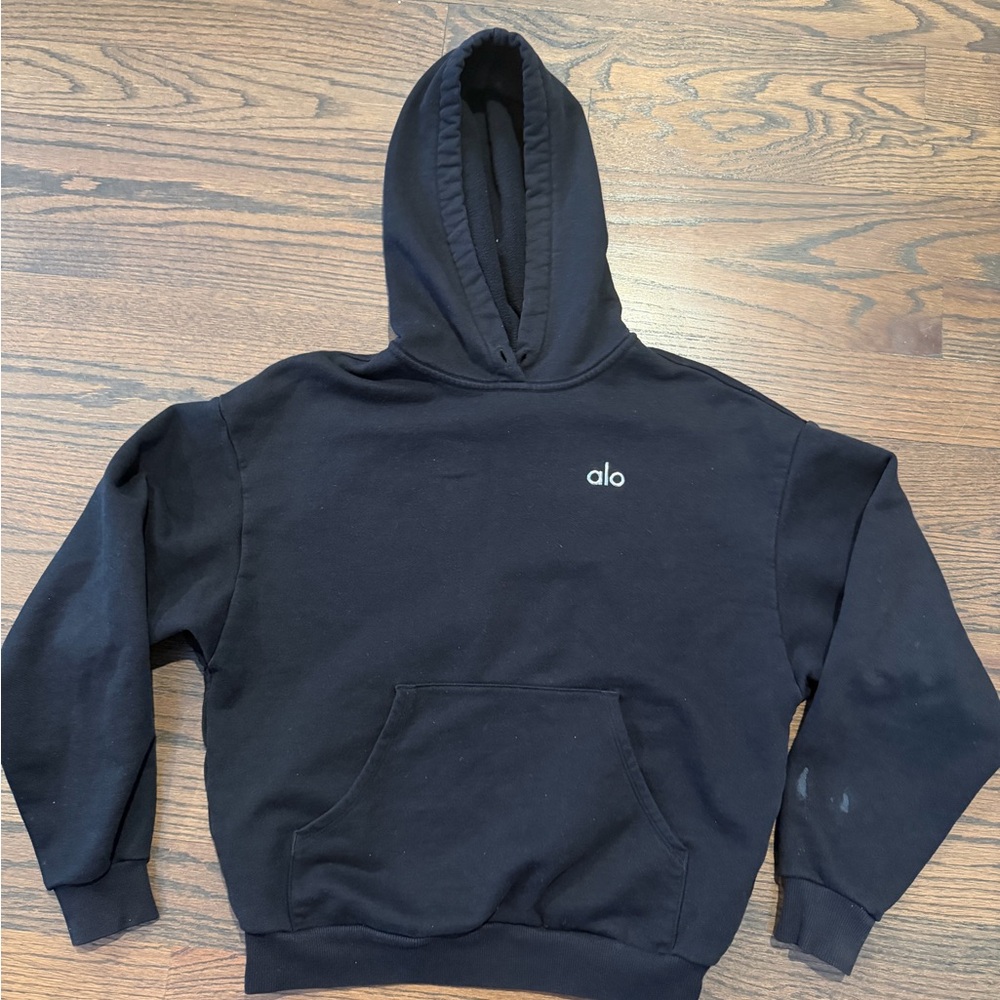 ALO Yoga Womens sz XS Black Hoodie